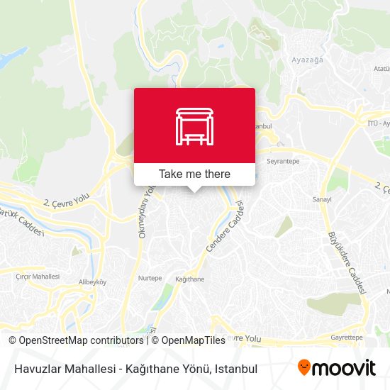 Havuzlar Mahallesi - Kağıthane Yönü map