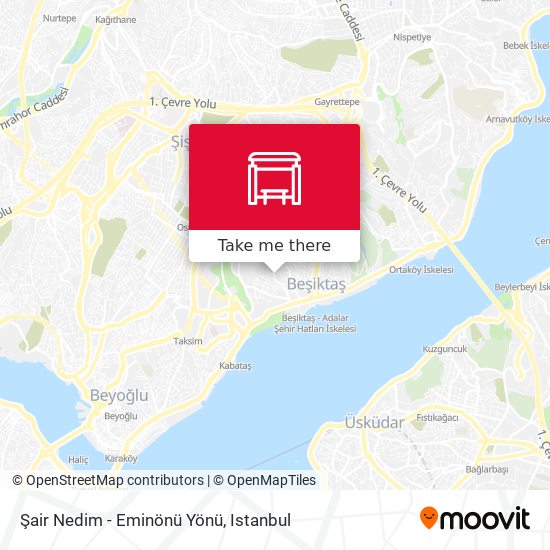 Şair Nedim - Eminönü Yönü map