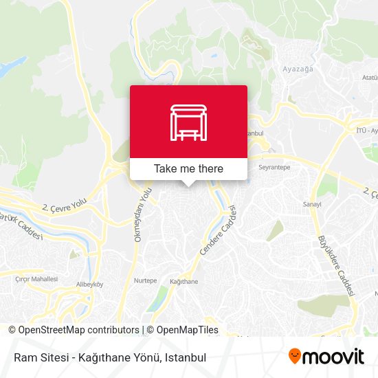Ram Sitesi - Kağıthane Yönü map