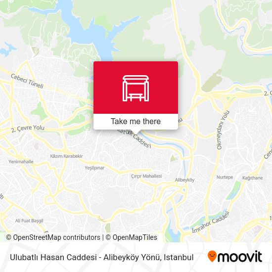 Ulubatlı Hasan Caddesi - Alibeyköy Yönü map