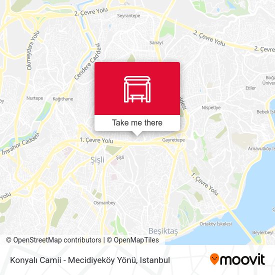Konyalı Camii - Mecidiyeköy Yönü map