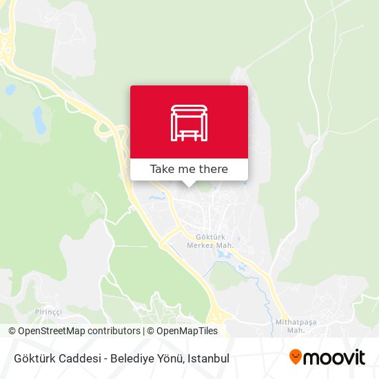 Göktürk Caddesi - Belediye Yönü map