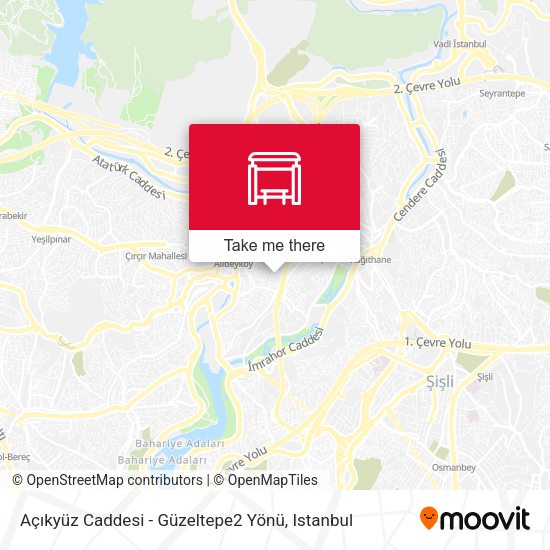 Açıkyüz Caddesi - Güzeltepe2 Yönü map