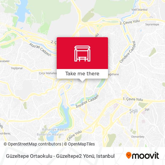 Güzeltepe Ortaokulu - Güzeltepe2 Yönü map