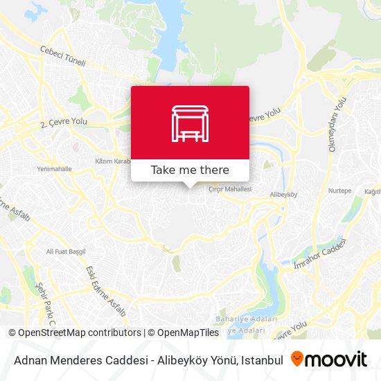 Adnan Menderes Caddesi - Alibeyköy Yönü map