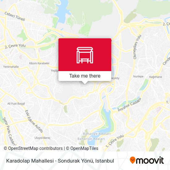 Karadolap Mahallesi - Sondurak Yönü map