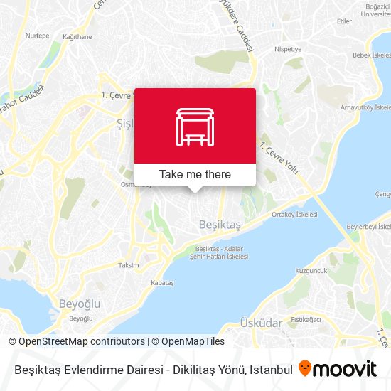 Beşiktaş Evlendirme Dairesi - Dikilitaş Yönü map