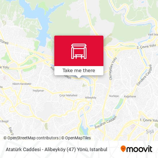 Atatürk Caddesi - Alibeyköy (47) Yönü map