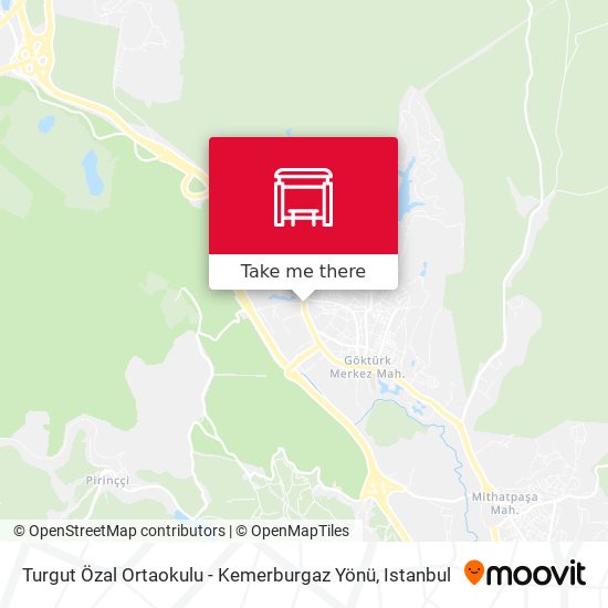 Turgut Özal Ortaokulu - Kemerburgaz Yönü map