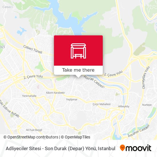 Adliyeciler Sitesi - Son Durak (Depar) Yönü map