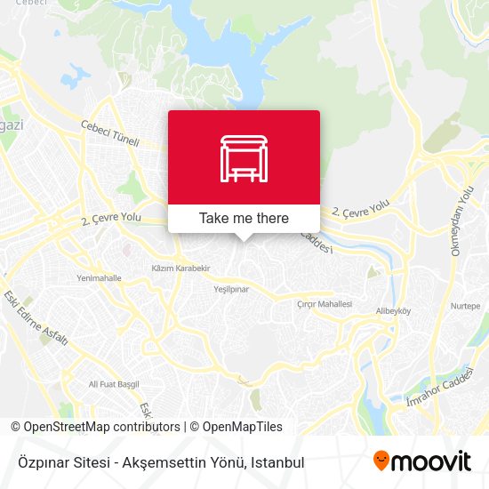 Özpınar Sitesi - Akşemsettin Yönü map