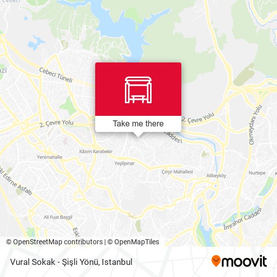 Vural Sokak - Şişli Yönü map
