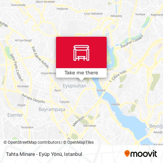 Tahta Minare - Eyüp Yönü map