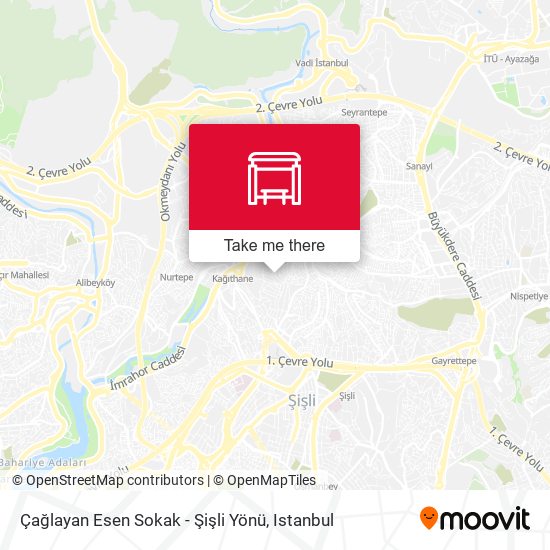 Çağlayan Esen Sokak - Şişli Yönü map