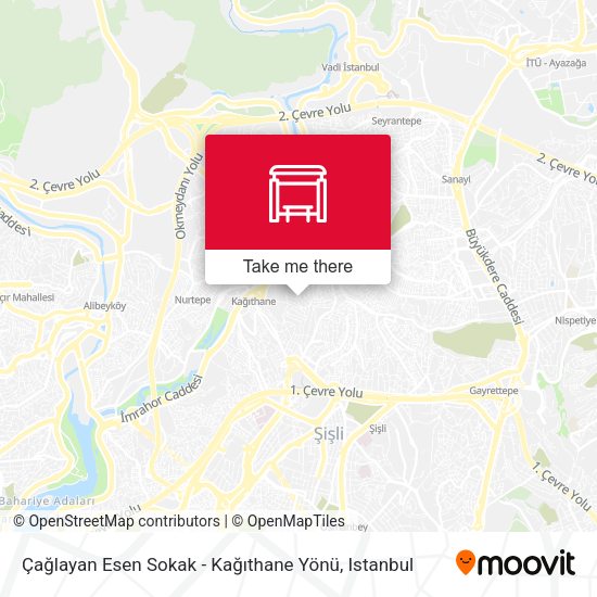 Çağlayan Esen Sokak - Kağıthane Yönü map