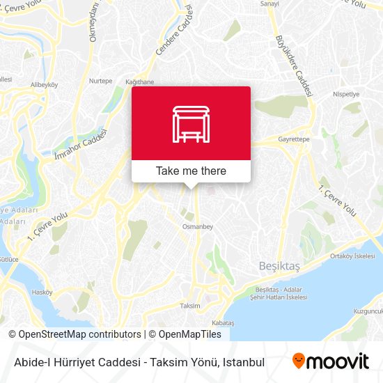 Abide-I Hürriyet Caddesi - Taksim Yönü map