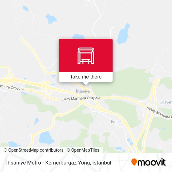 İhsaniye Metro - Kemerburgaz Yönü map