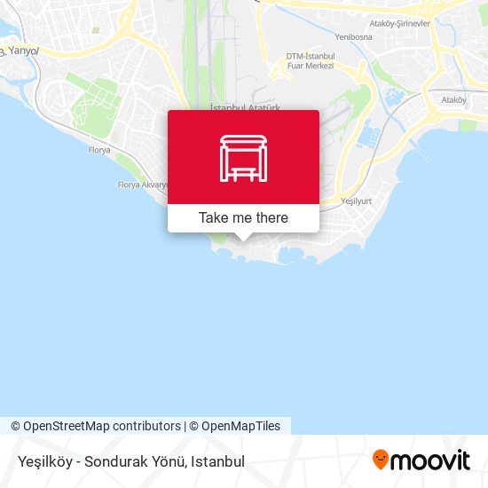 Yeşilköy - Sondurak Yönü map