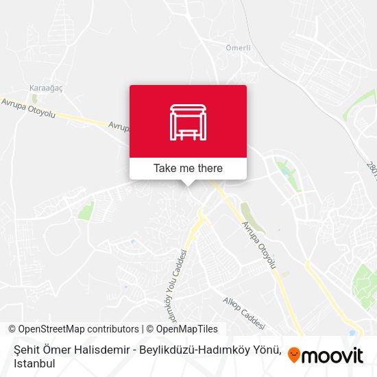 Şehit Ömer Halisdemir - Beylikdüzü-Hadımköy Yönü map
