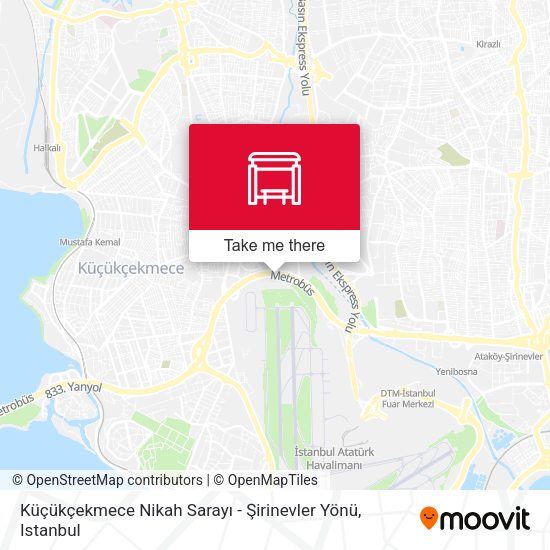 Küçükçekmece Nikah Sarayı - Şirinevler Yönü map