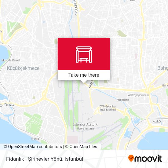 Fidanlık - Şirinevler Yönü map