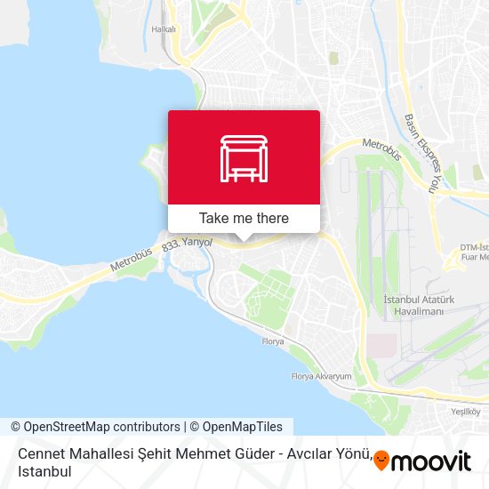 Cennet Mahallesi Şehit Mehmet Güder - Avcılar Yönü map