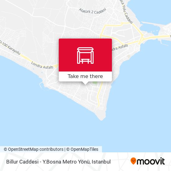 Billur Caddesi - Y.Bosna Metro Yönü map