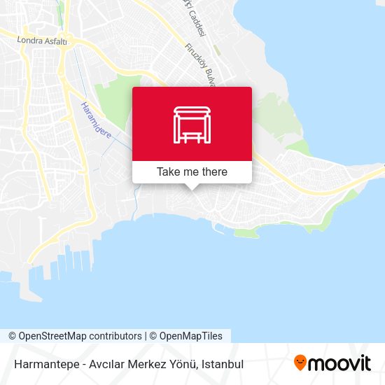 Harmantepe - Avcılar Merkez Yönü map