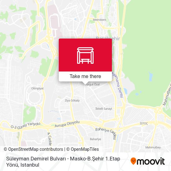 Süleyman Demirel Bulvarı - Masko-B.Şehir 1.Etap Yönü map