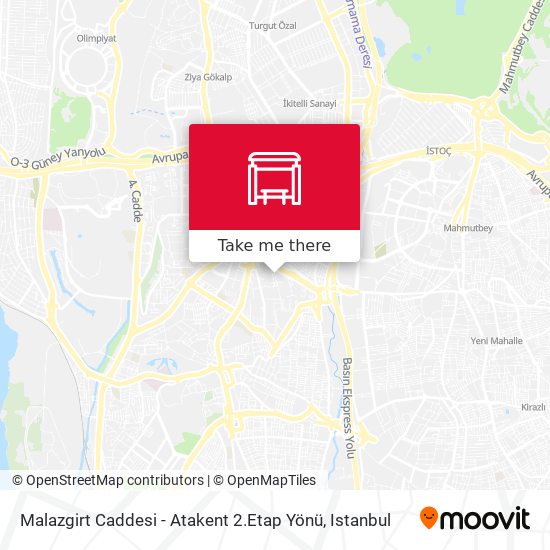 Malazgirt Caddesi - Atakent 2.Etap Yönü map