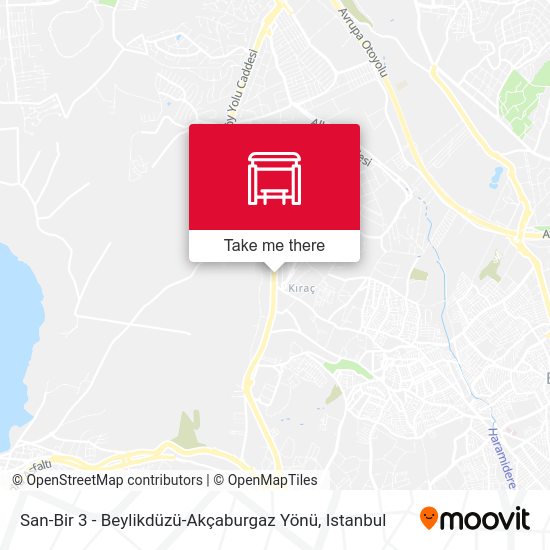 San-Bir 3 - Beylikdüzü-Akçaburgaz Yönü map