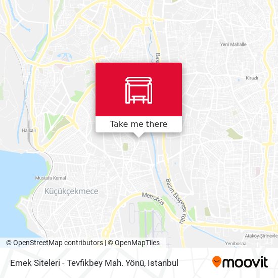 Emek Siteleri - Tevfikbey Mah. Yönü map