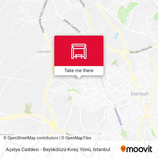 Açelya Caddesi - Beylikdüzü-Kıraç Yönü map