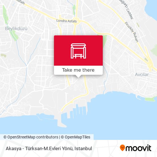 Akasya - Türksan-M.Evleri Yönü map