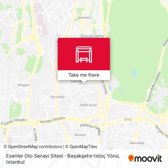 Esenler Oto Sanayi Sitesi - Başakşehir-Istoç Yönü map