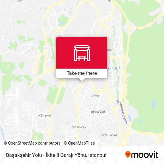 Başakşehir Yolu - İkitelli Garajı Yönü map