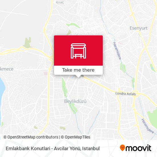 Emlakbank Konutlari - Avcilar Yönü map