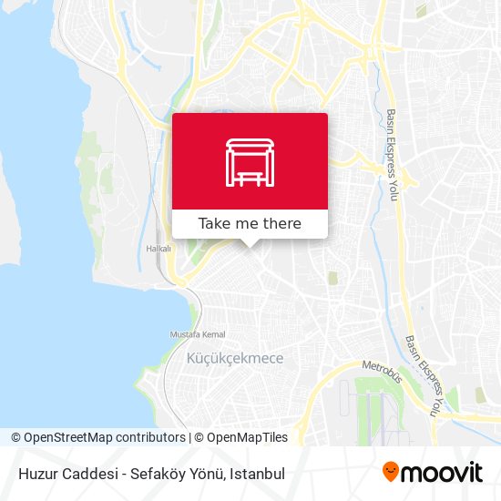 Huzur Caddesi - Sefaköy Yönü map