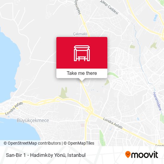 San-Bir 1 - Hadimköy Yönü map