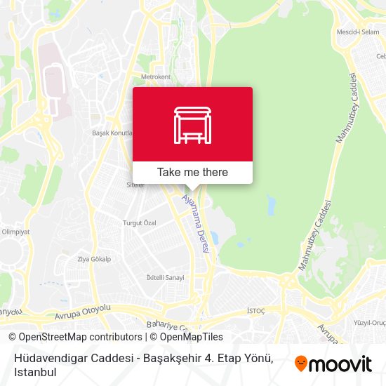 Hüdavendigar Caddesi - Başakşehir 4. Etap Yönü map