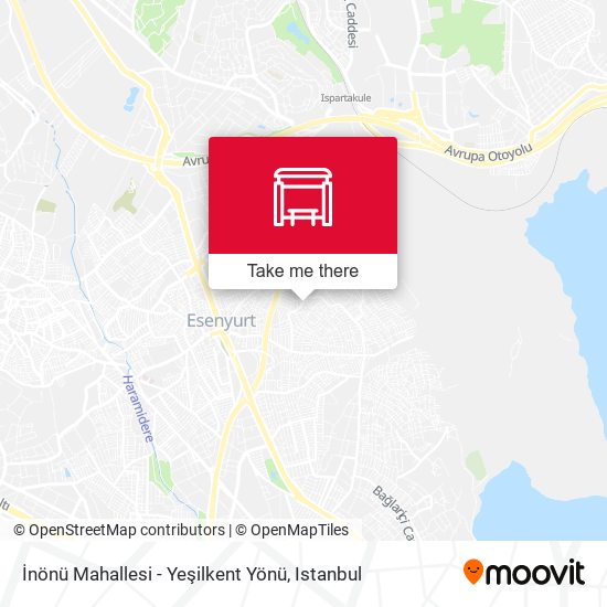 İnönü Mahallesi - Yeşilkent Yönü map