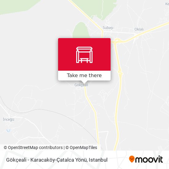 Gökçeali - Karacaköy-Çatalca Yönü map