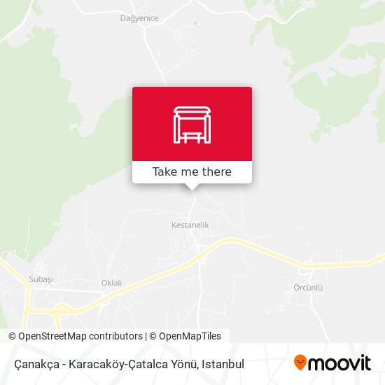 Çanakça - Karacaköy-Çatalca Yönü map