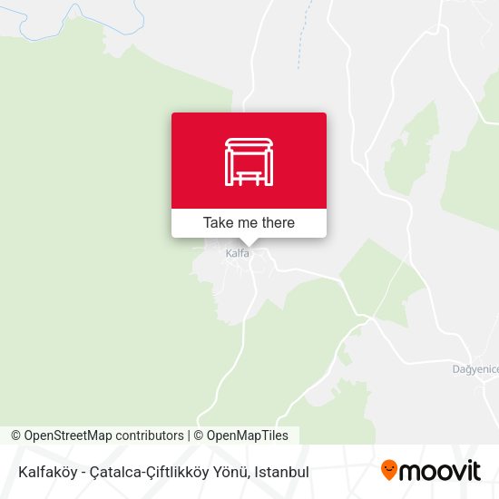 Kalfaköy - Çatalca-Çiftlikköy Yönü map