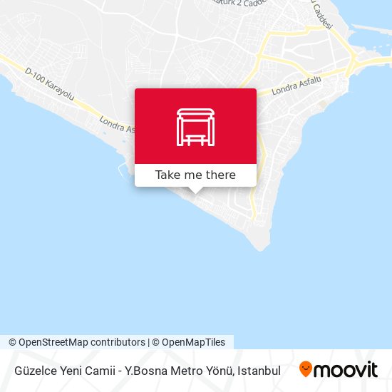 Güzelce Yeni Camii - Y.Bosna Metro Yönü map