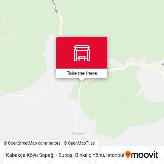 Kabakça Köyü Sapağı - Subaşı-Binkılıç Yönü map