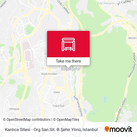 Kanlıca Sitesi - Org.San.Sit.-B.Şehir Yönü map