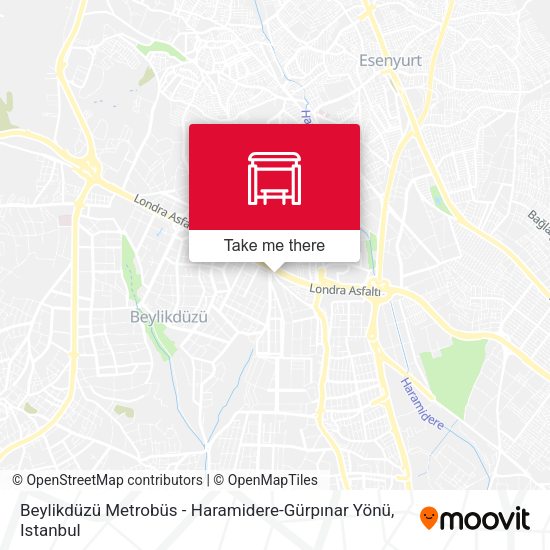 Beylikdüzü Metrobüs - Haramidere-Gürpınar Yönü map