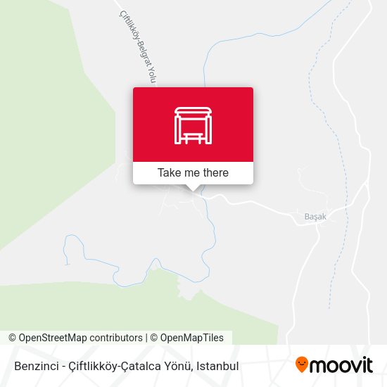 Benzinci - Çiftlikköy-Çatalca Yönü map