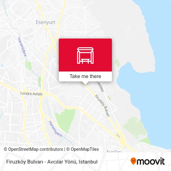 Firuzköy Bulvarı - Avcılar Yönü map
